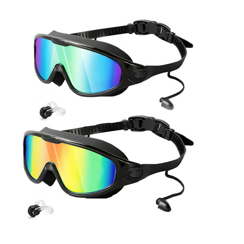 Spykay™ SG60964 Unisex Large Frame Swim Goggles with Nose Cover,Earplugs And Case