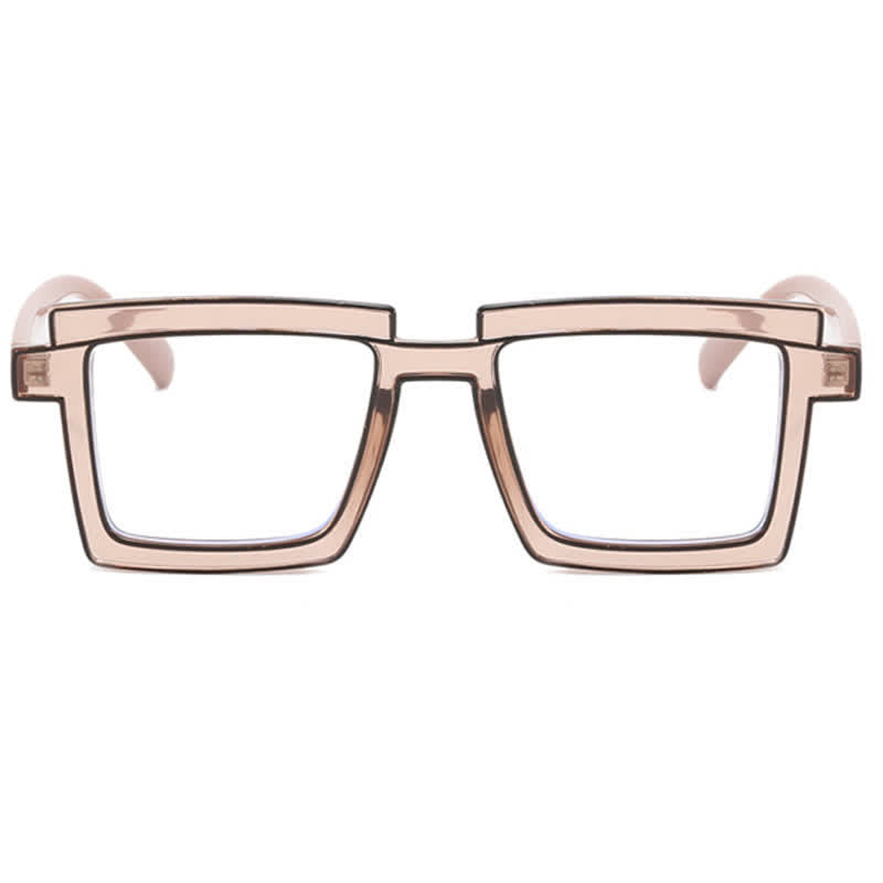 Spykay™ EG26813 Fluorescent Colorblock Square Frame Anti-blue Light Glasses