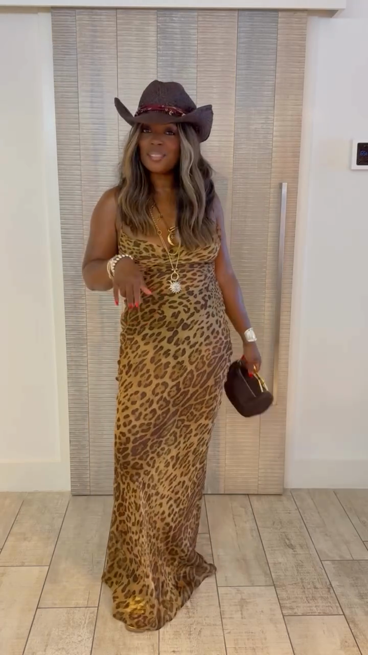 Leopard - Print Maxi Dress