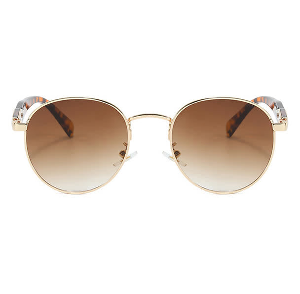 Spykay™ SG60714 Retro-Vintage Round Frame Metal Temples Sunglasses