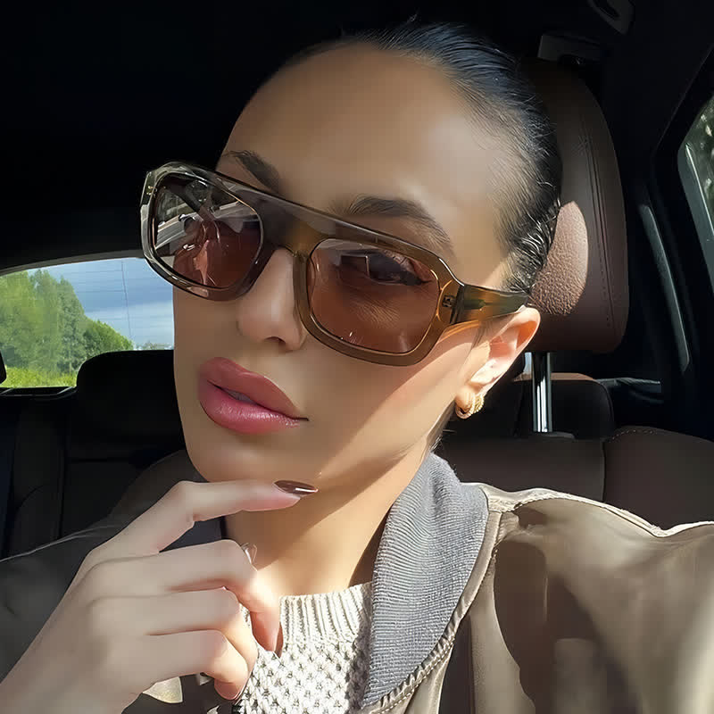 Spykay™ SG60920 Square Large Frame Trendy Sunglasses