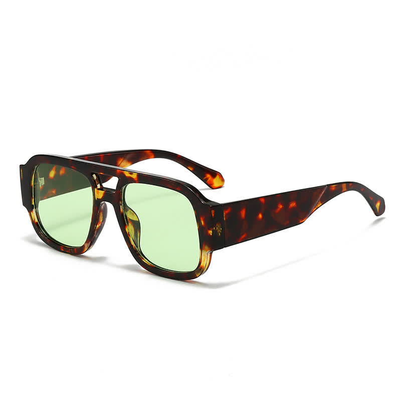 Spykay™ SG61016 Square Frame Double Bridges Classic Thick Sunglasses
