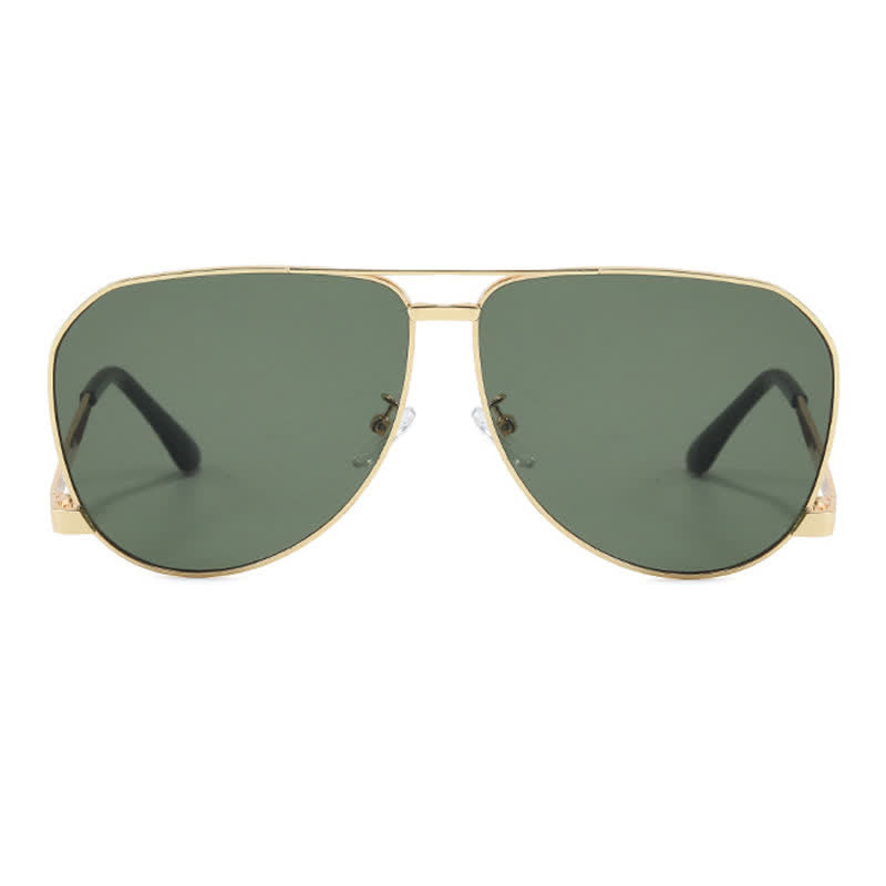 Spykay™ SG60761 Double Bridges Metal Temples Aviator Sunglasses