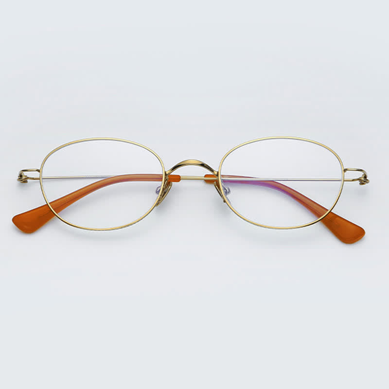 Spykay™ EG26696 Titanium Oval Frame Anti-blue Light Lightweight Glasses