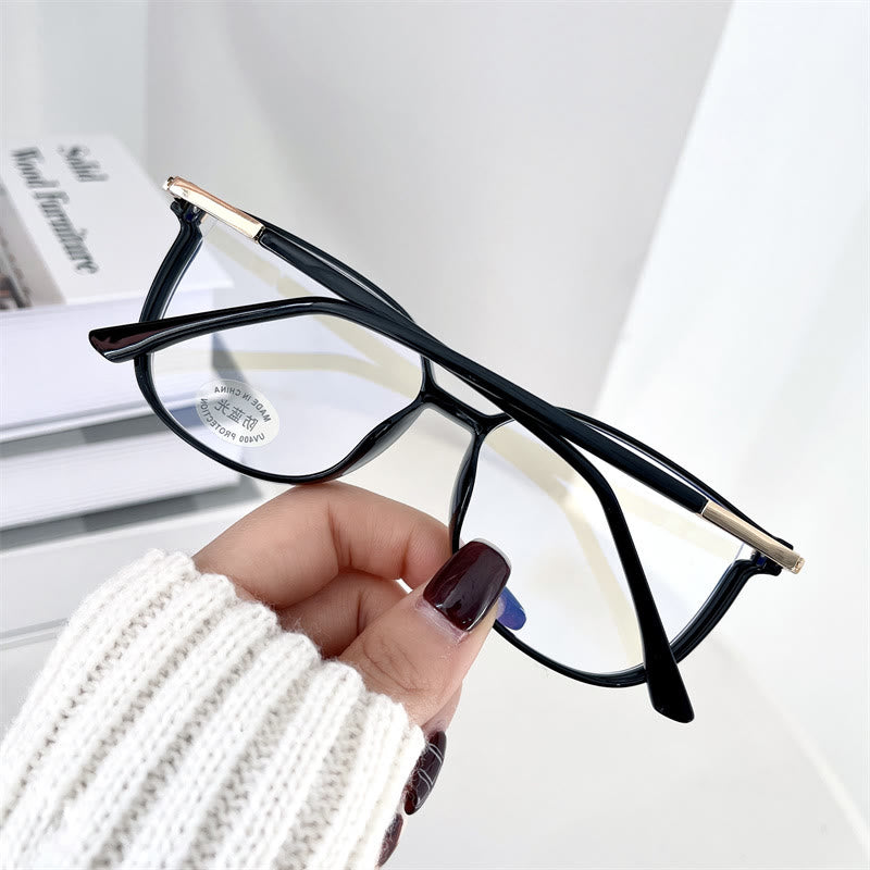 Spykay™ EG1013 Women's TR90 Oval Frame Fashion Minimalist Blue Light Blocking Glasses, Suitable For School