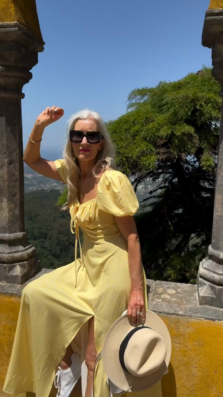 Yellow Puff - Sleeve Maxi Dress