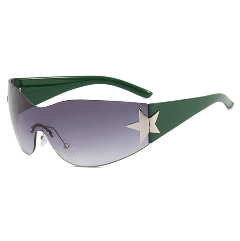 Spykay™ SG60726 Star One-piece Rimless Y2K Cyberpunk Aviator Sunglasses