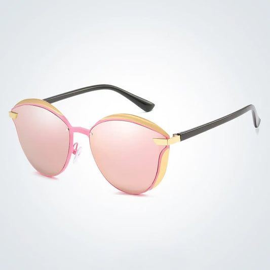 Spykay™ SG60950 Polarized Vintage Round Frame Mirror Lenses Trendy Sunglasses