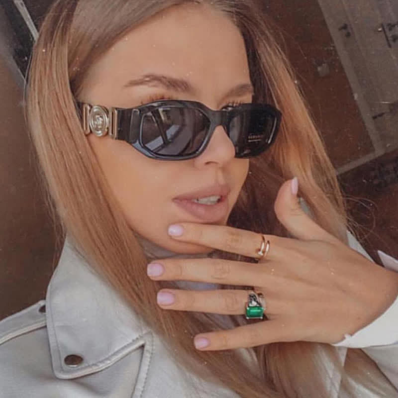 Spykay™ SG60708 Geometric Frames Thickened Temples Sunglasses