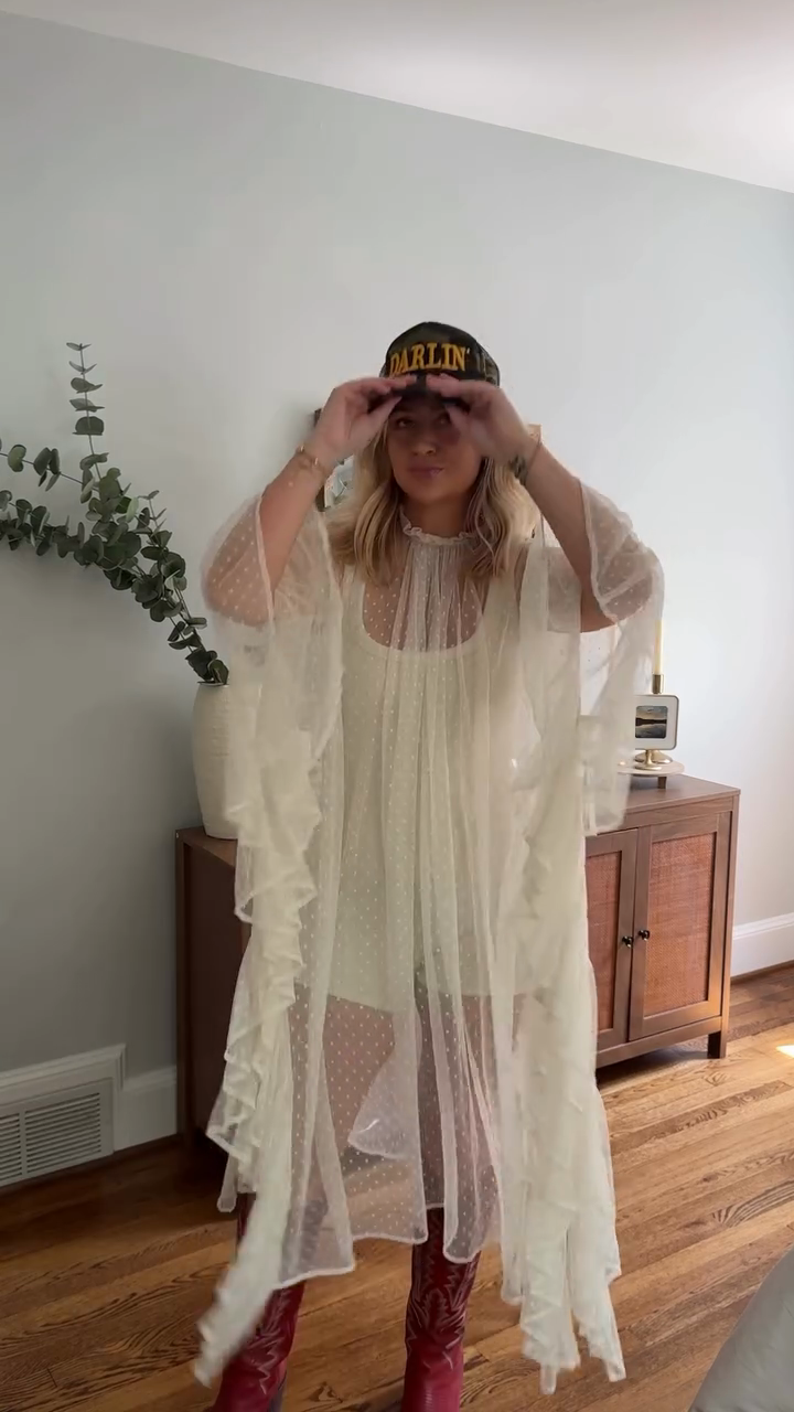 Tulle Polka Dot Ruffle Dress