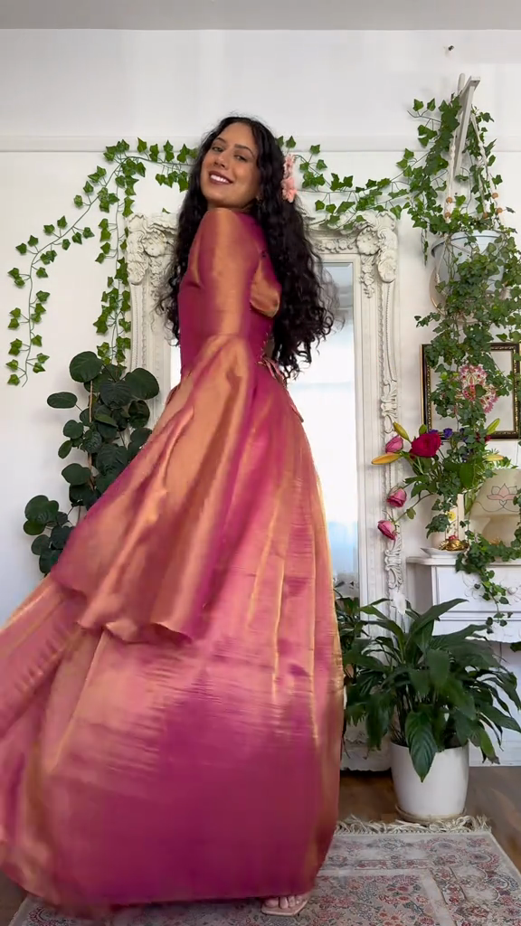 Renaissance - Inspired Pink Satin Gown