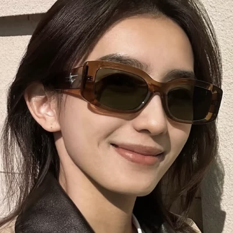 Spykay™ SG60786 Rectangle Frame Star Temples Sunglasses with Nylon Lenses