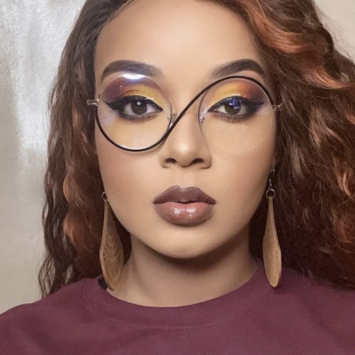 Spykay™ EG26662 "S" Design Metal Semi-Rimless Round Frame Unique Retro-Vintage Glasses