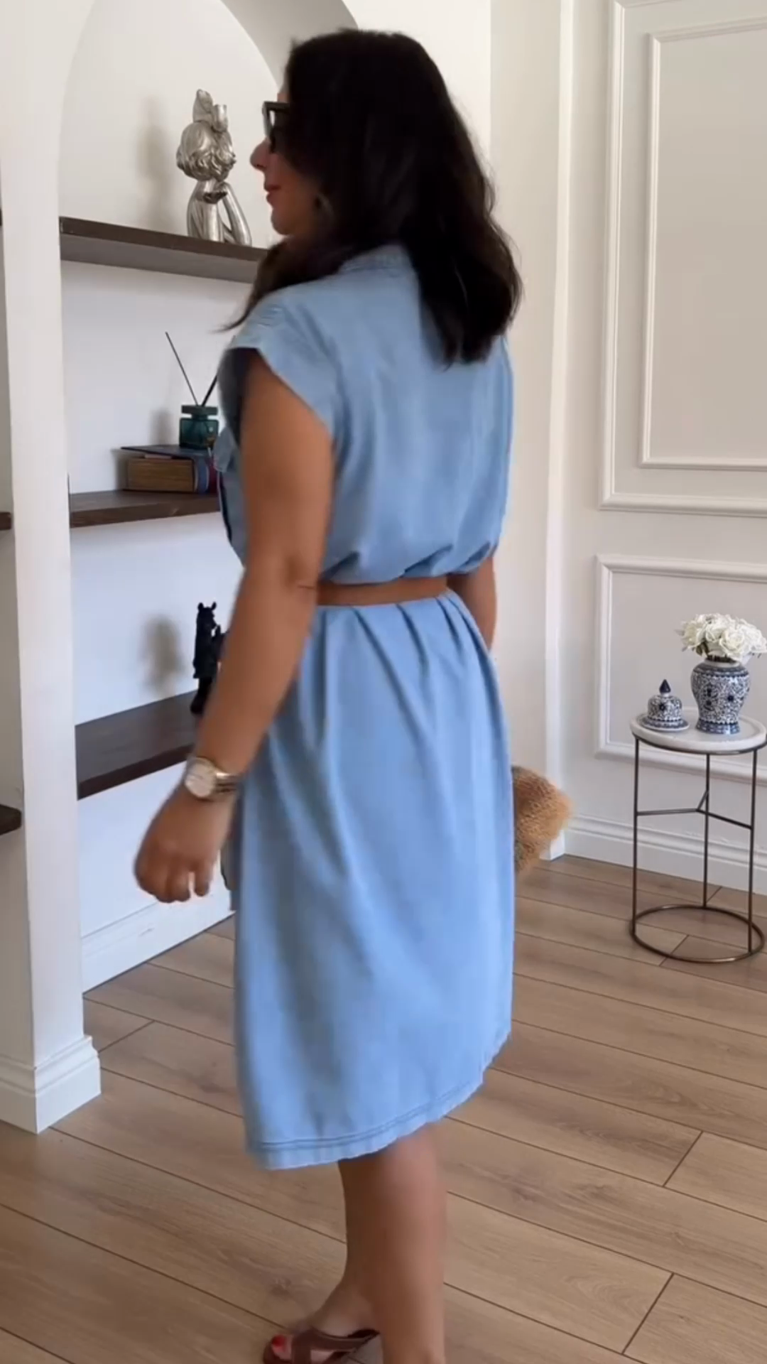 Light Blue Denim Shirt Dress