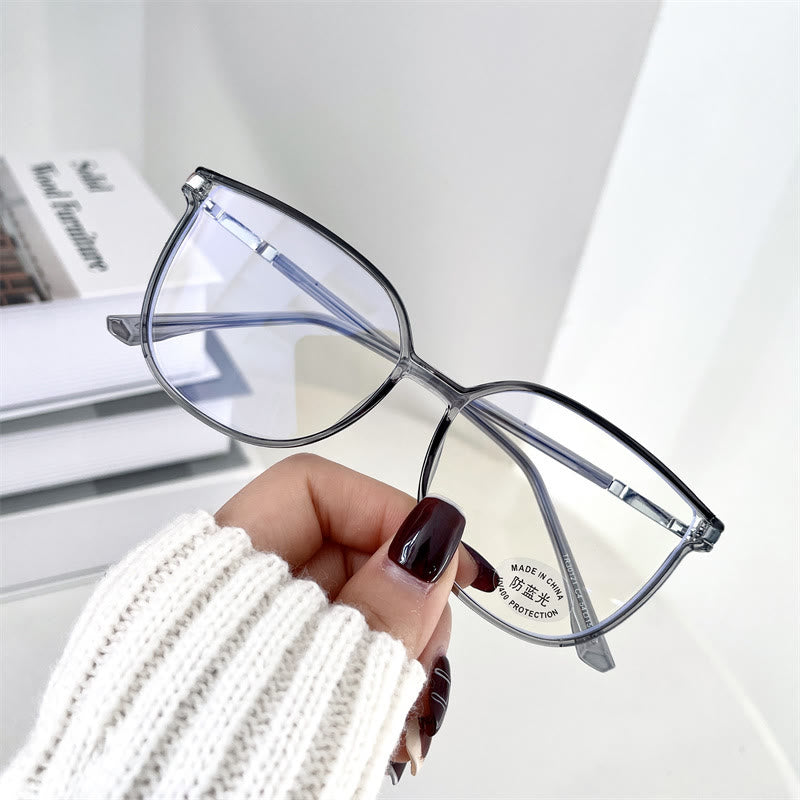 Spykay™ EG1013 Women's TR90 Oval Frame Fashion Minimalist Blue Light Blocking Glasses, Suitable For School