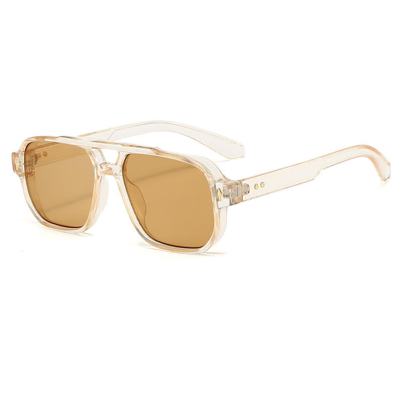 Spykay™ SG61003 Square Frame Double Bridges Vintage Arrow Sunglasses
