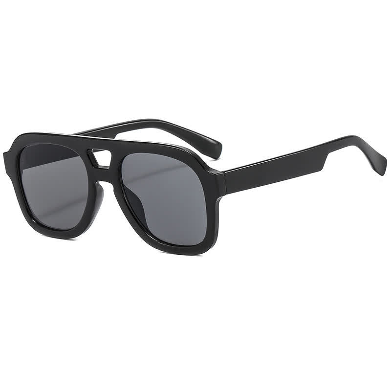 Spykay™ SG60832 Double Bridges Thick Frame Hipster Aviator Sunglasses