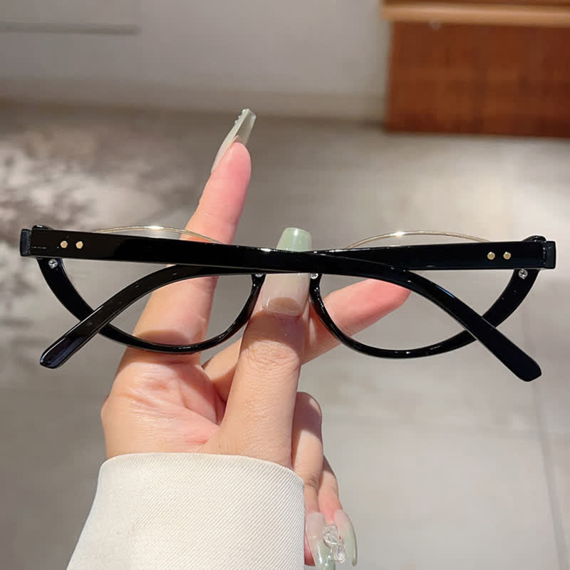 Spykay™ EG26680 Unisex Hipster Semi-Rimless Cat-Eye Eyeglasses