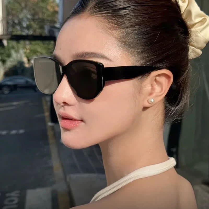Spykay™ SG60802 Cat-Eye Large Frame Simple Sunglasses with Nylon Lenses