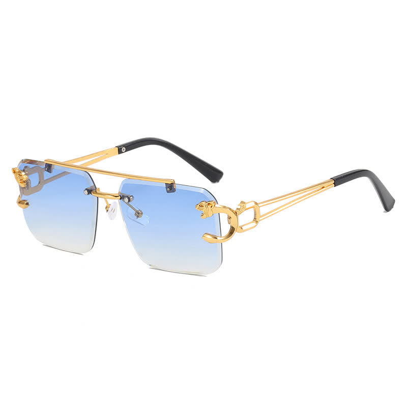 Spykay™ SG60826 Men's Cool Rimless Leopard Frame Sunglasses