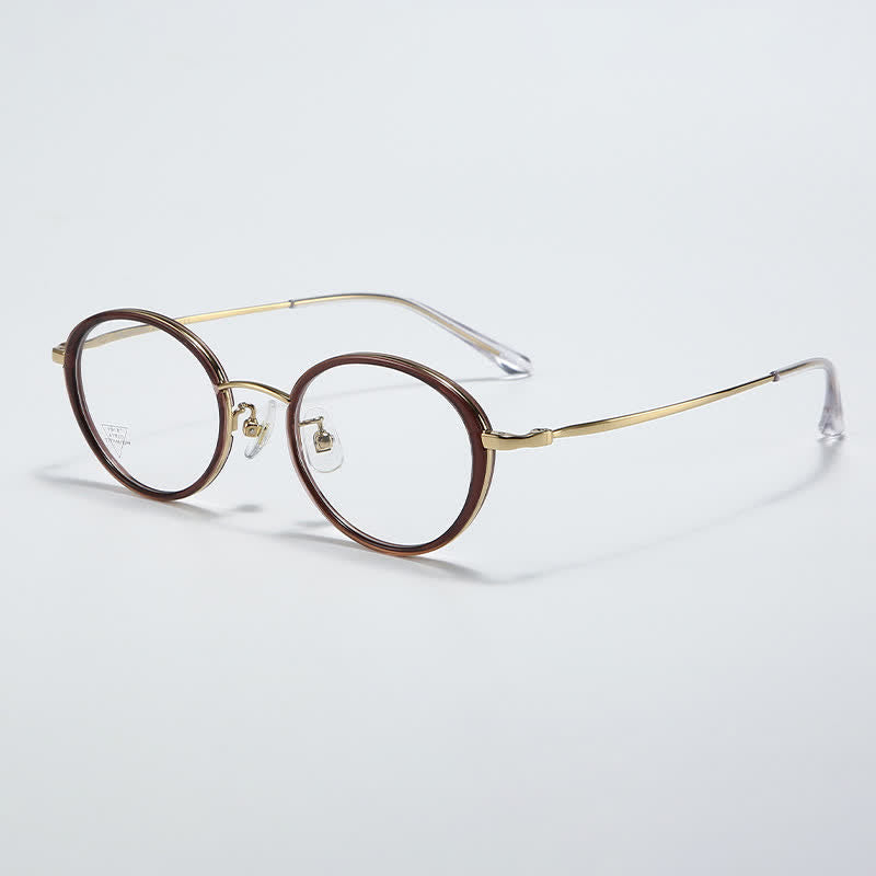 Spykay™ EG26720 Titanium Round Frame Anti-blue Light Hipster Glasses