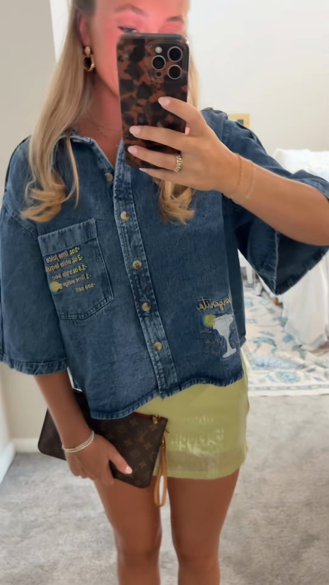 Oversized Denim Button - Up Jacket