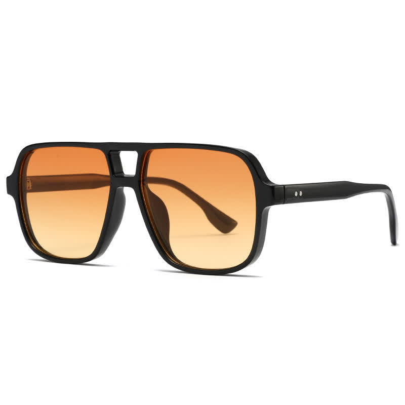 Spykay™ SG60730 Double Bridges Square Frame Vintage Sunglasses