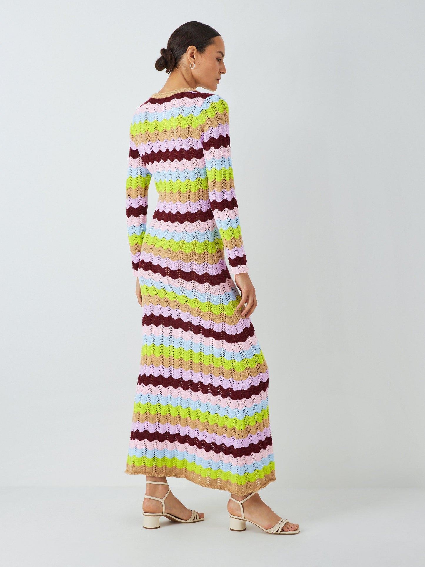 Rainbow - Striped Knit Maxi Dress
