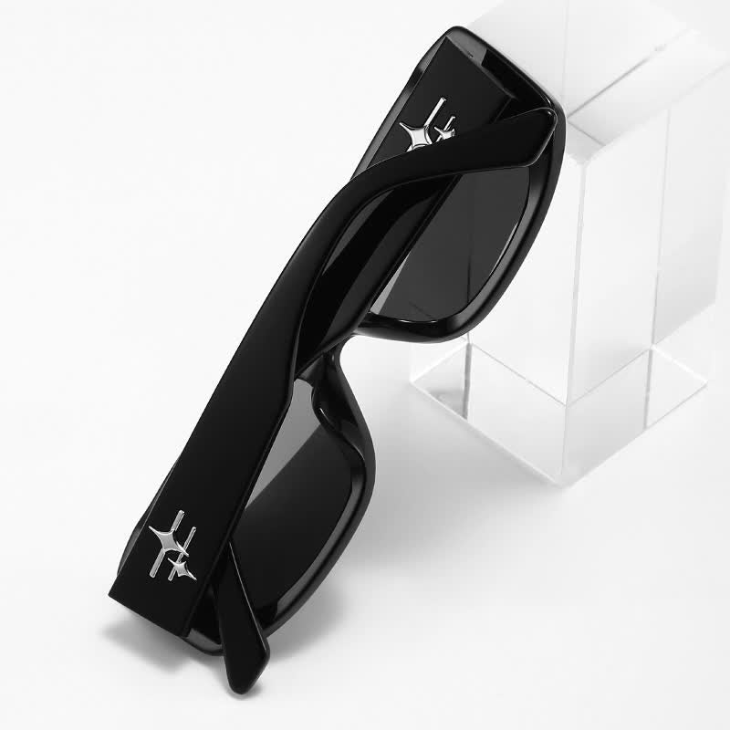 Spykay™ SG60786 Rectangle Frame Star Temples Sunglasses with Nylon Lenses