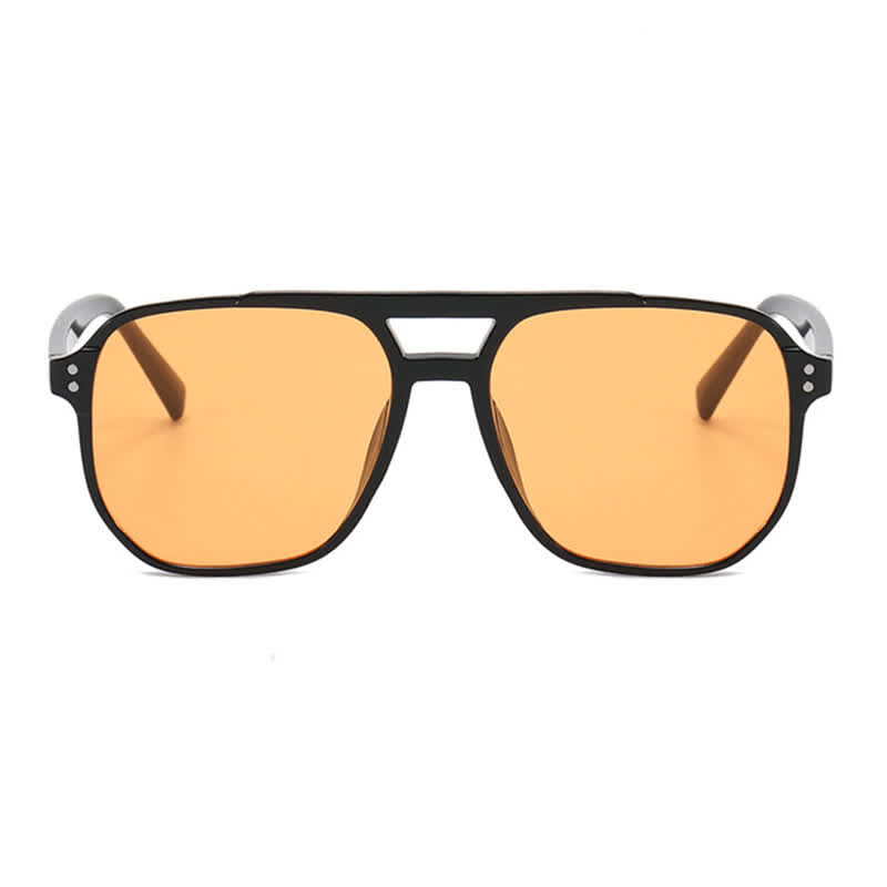 Spykay™ SG60709 Double Bridges Square Frames Oversized Sunglasses