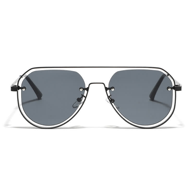 Spykay™ SG60848 Vintage Double Bridges Hollow-out Aviator Sunglasses