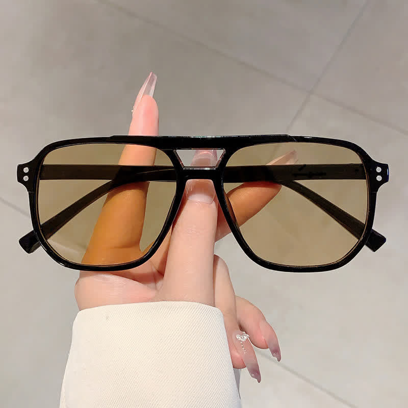 Spykay™ SG60735 Vintage Double Bridges Tinted Aviator Sunglasses