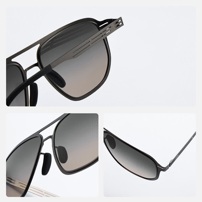 Spykay™ SG60939 Double Bridges Polarized Lightweight Aviator Sunglasses for Driving