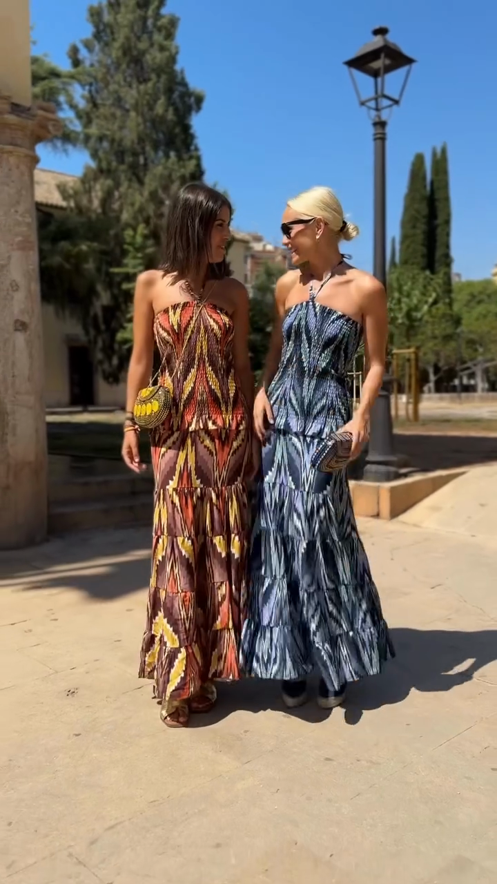 Printed Camisole and Maxi Skirt Set