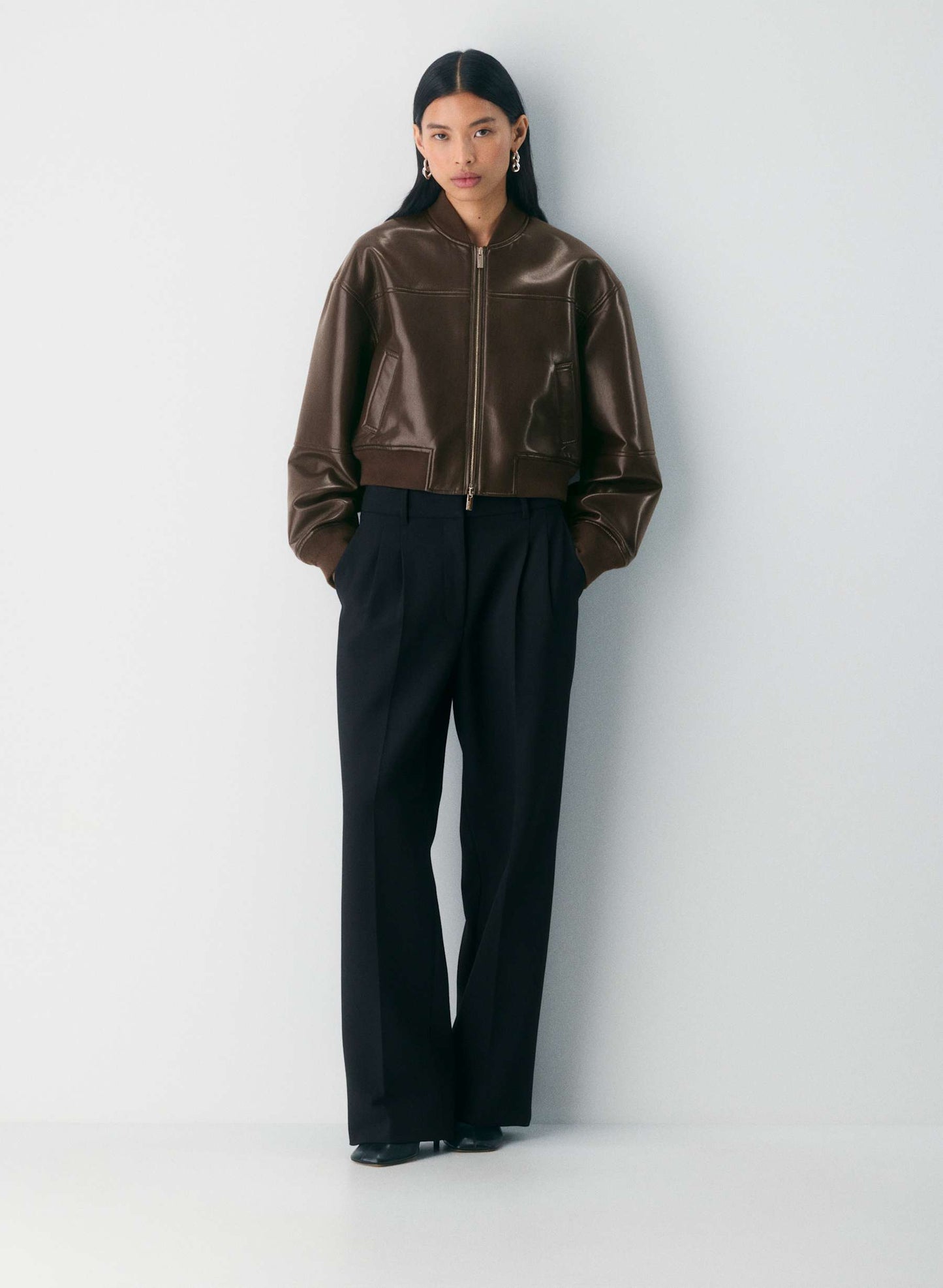 Leather Bomber Jacket