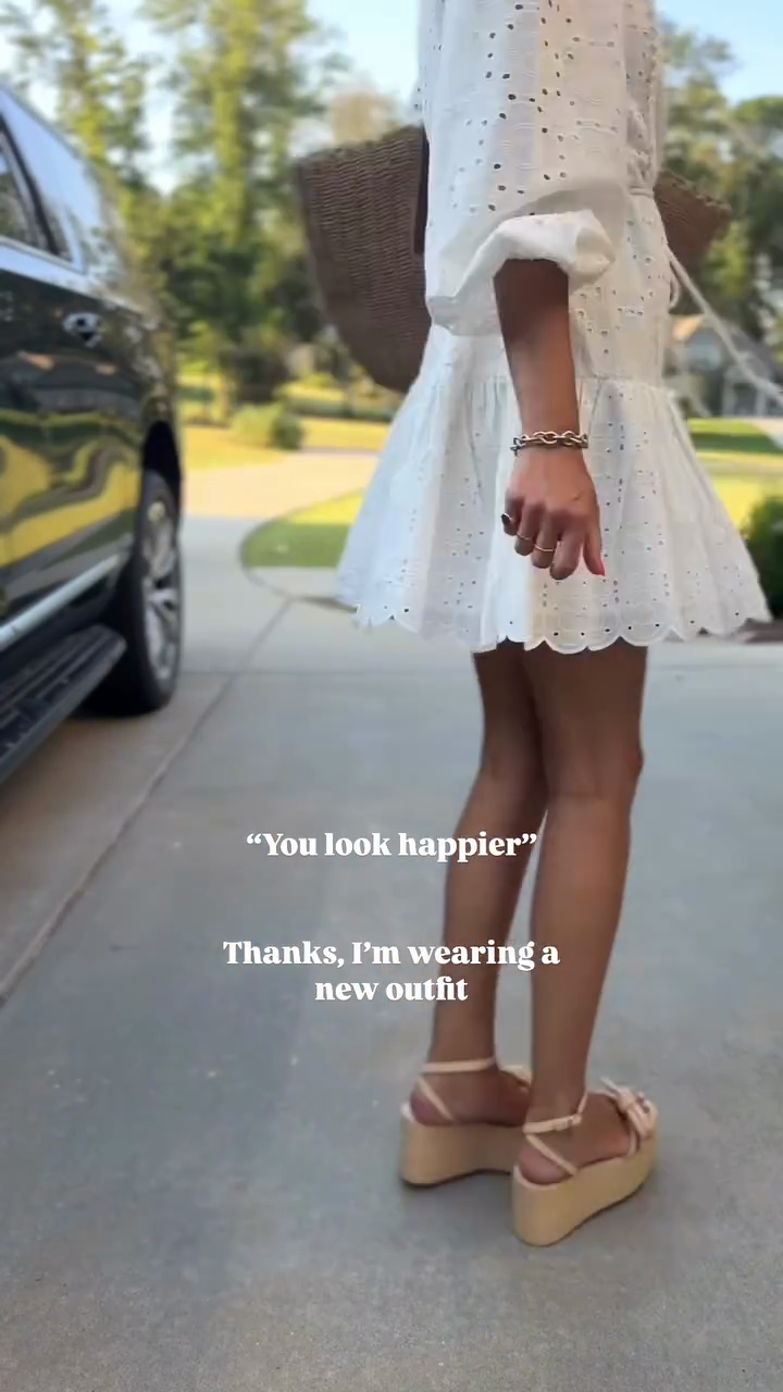White Long Sleeve Mini Shirt Dress
