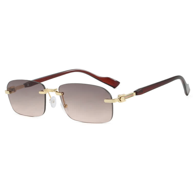 Spykay™ SG60831 Women's Rectangle Frame Rimless Sunglasses