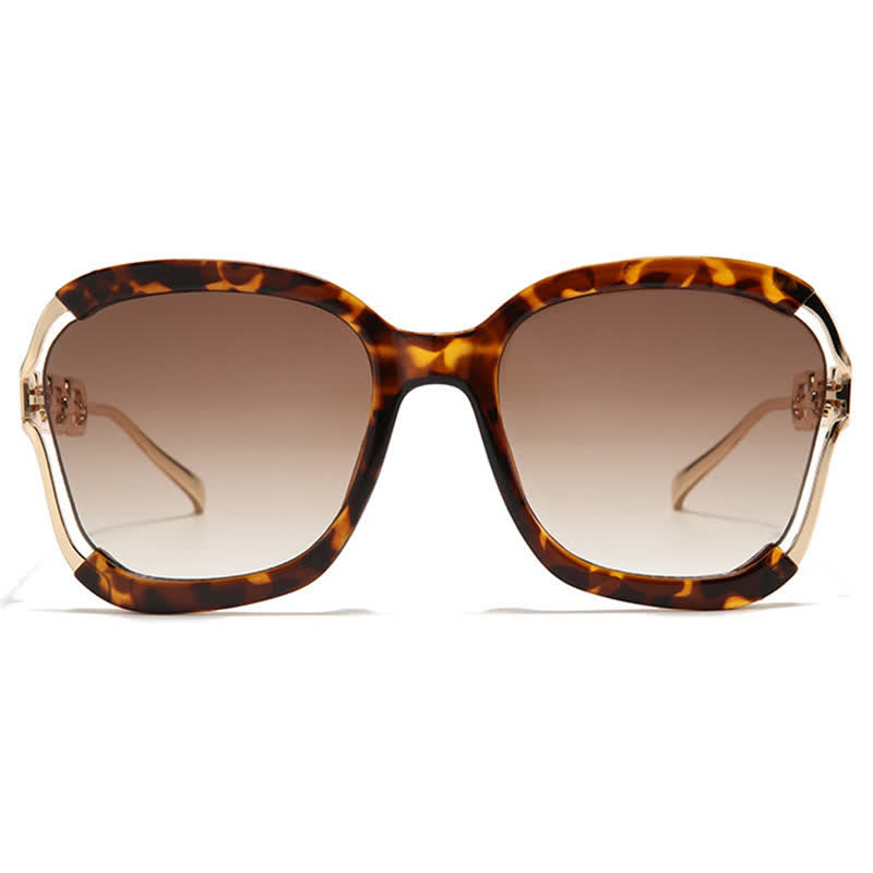 Spykay™ SG60860 Fashion Square Chain Temples Oversized Sunglasses