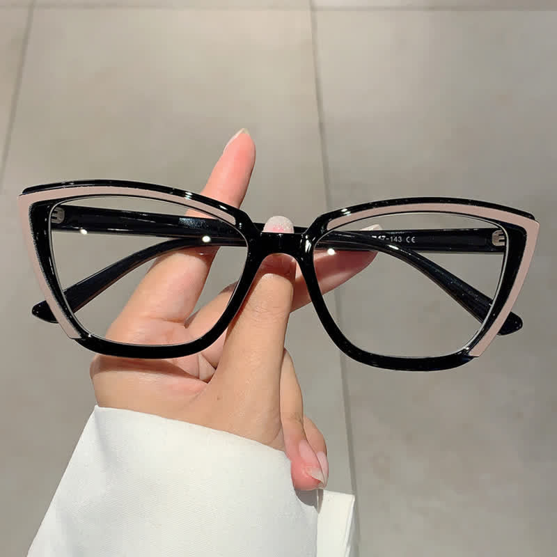 Spykay™ EG26814 Fashion Colorblock Butterfly Frame Anti-blue Light Glasses