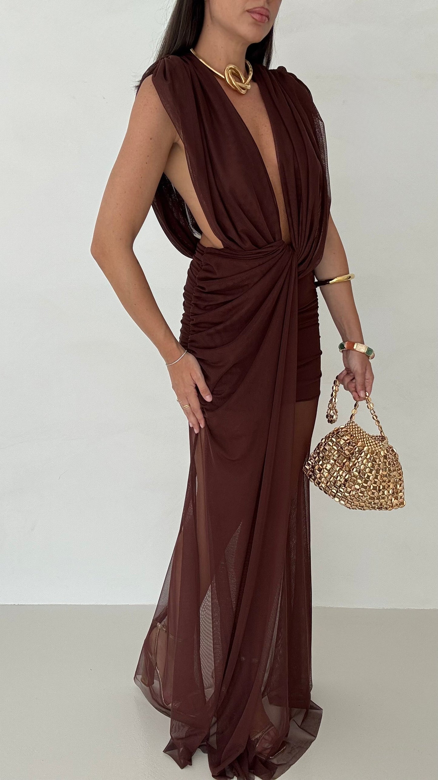 Draped Maxi Dress
