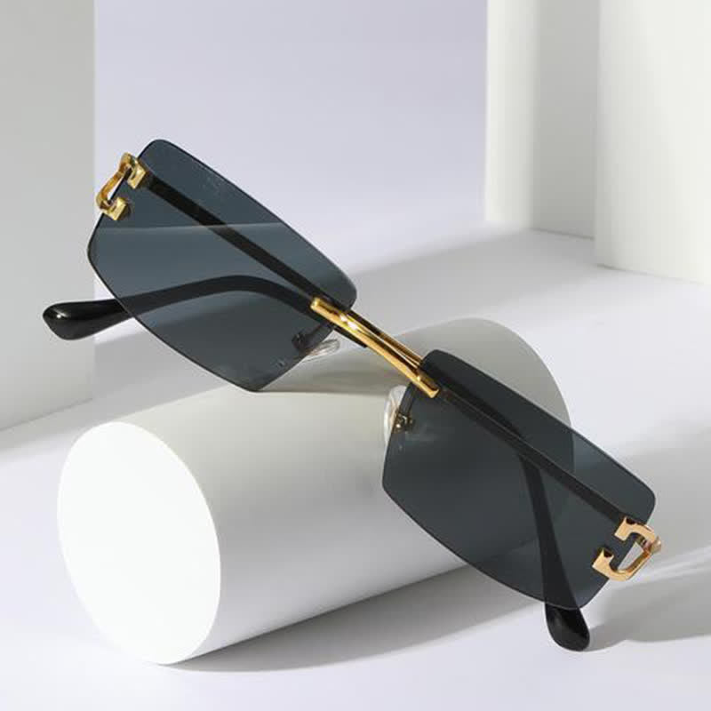 Spykay™ SG60922 Rectangle Frame Trendy Rimless Sunglasses