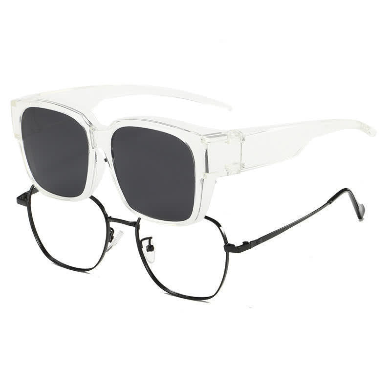 Spykay™ SG60957 Fit Over Glasses Square Frame Polarized Sunglasses for Women Men