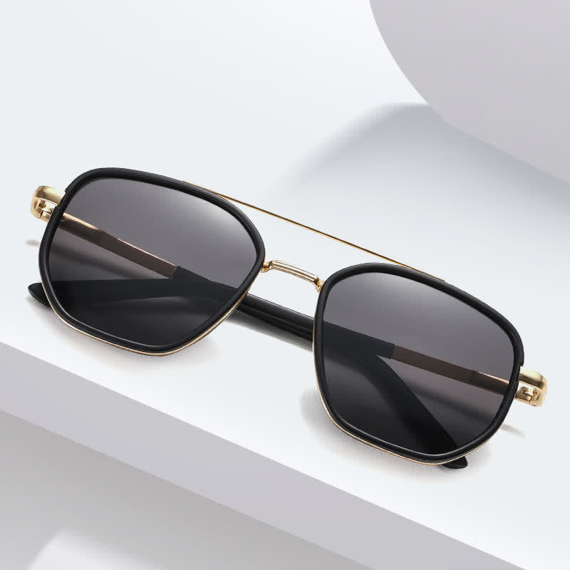 Spykay™ SG60733 Geometric Frame Double Bridges Driving Polarized Sunglasses
