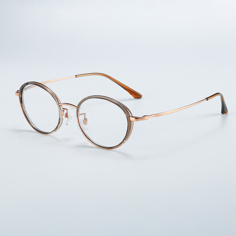 Spykay™ EG26720 Titanium Round Frame Anti-blue Light Hipster Glasses