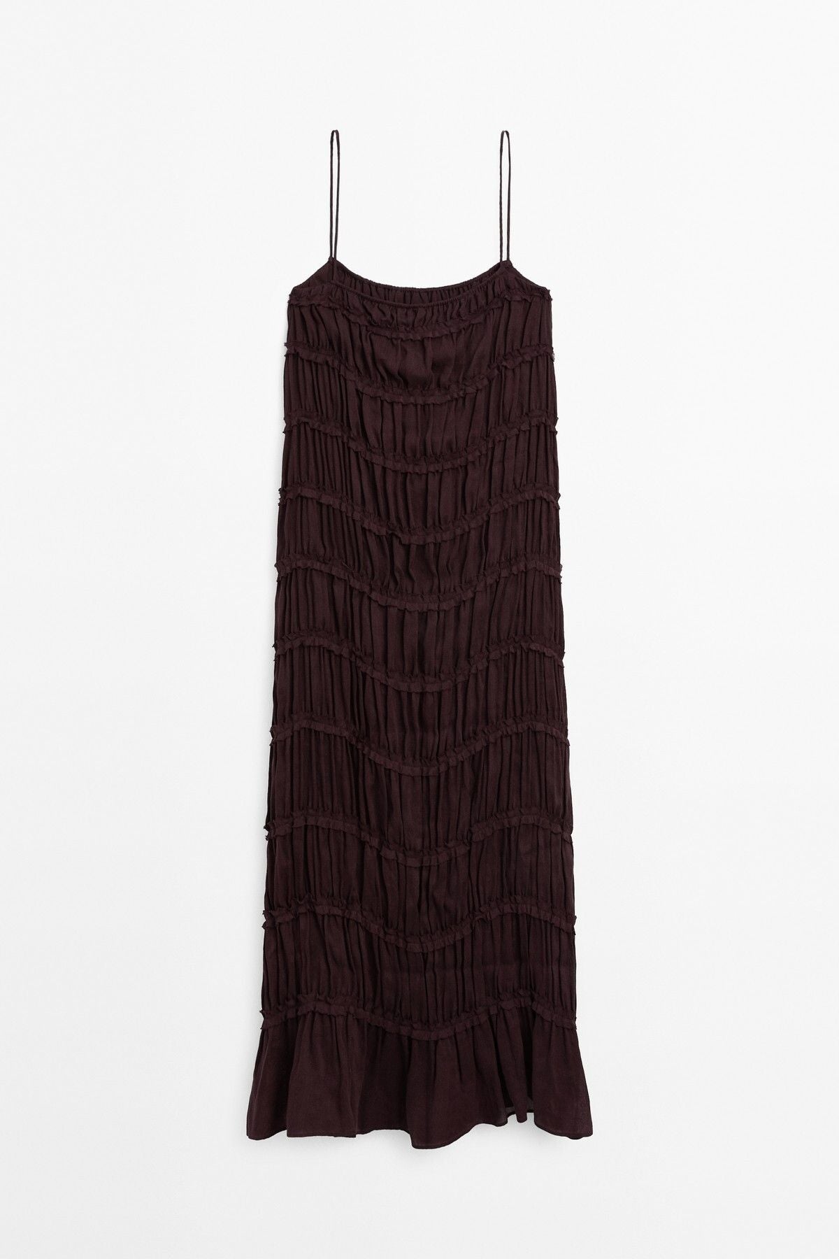 Plum Purple Tiered Ruffle Maxi Dress