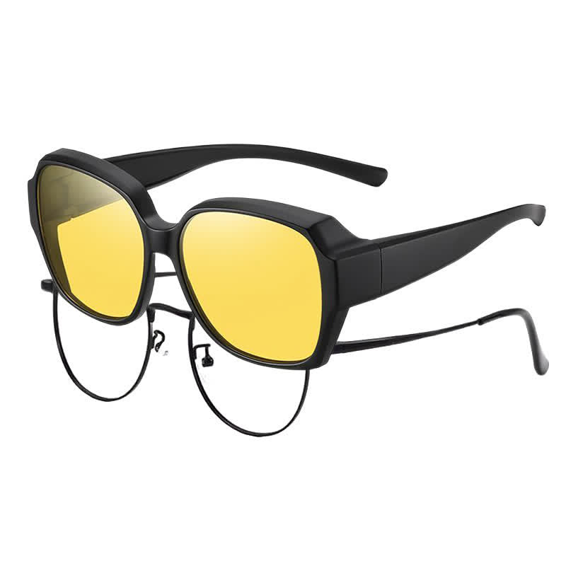 Spykay™ SG60859 Square Frame Polarized Driving Sunglasses Fit Over Glasses for Nearsighted People