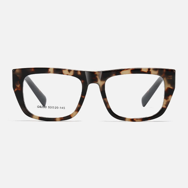 Spykay™ EG26818 Tortoise Shell Pattern Flat Top Square Frame Anti-blue Light Glasses