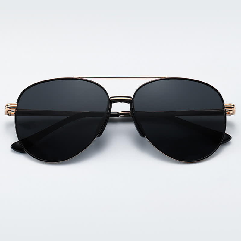 Spykay™ SG60935 Double Bridges Hipster Polarized Photochromic Aviator Sunglasses