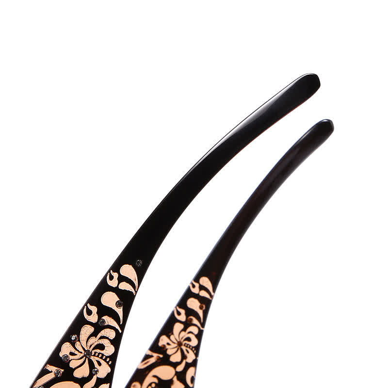 Spykay™ SG60871 Trendy Oval Frame Laser Pattern Rhinestones Decor Sunglasses