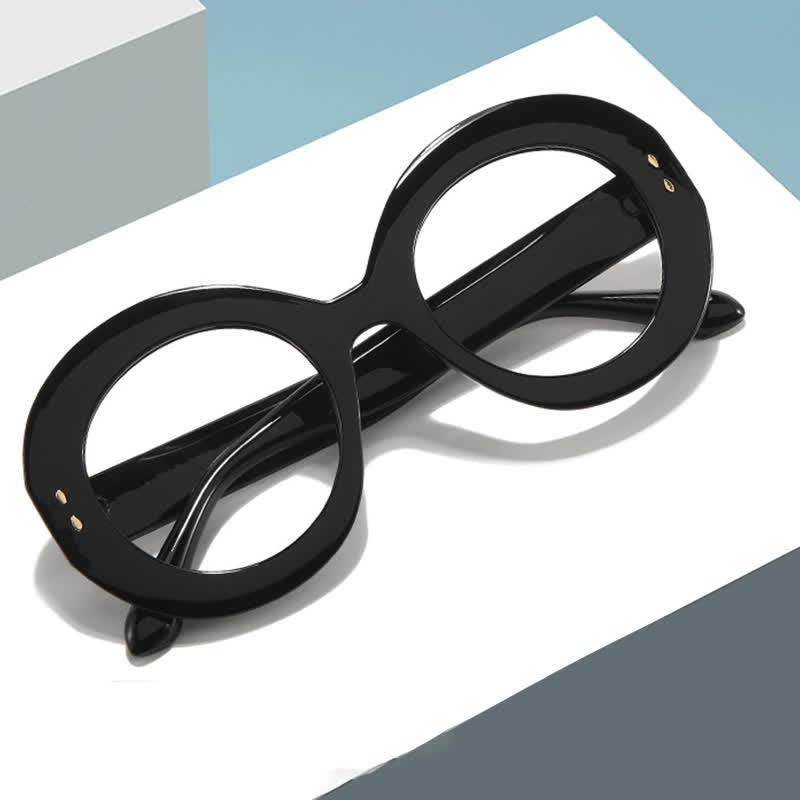 Spykay™ EG26784 Simple Oversized Round Frame Anti-blue Light Trendy Glasses
